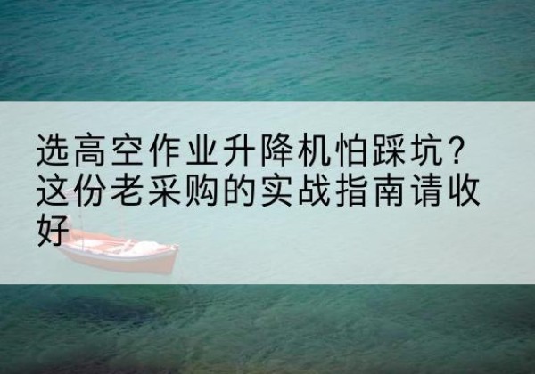 双阳高空作业升降机厂家推荐-选高空作业升降机怕踩坑？这份老采购的实战指南请收好
