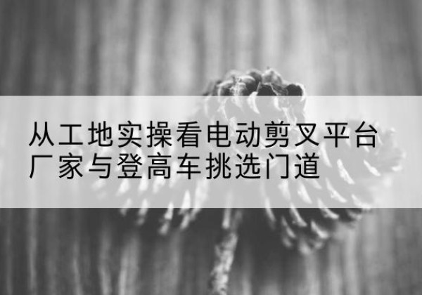 双阳电动剪叉升降平台厂家-从工地实操看电动剪叉平台厂家与登高车挑选门道